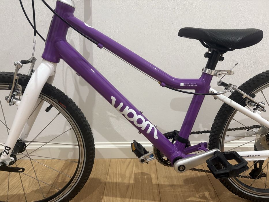 Rower Woom 4 stan bdb kola 20cali Fioletowy