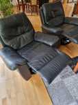 3 fotele skórzane funkcja Relax bujano- obrotowe PYKA