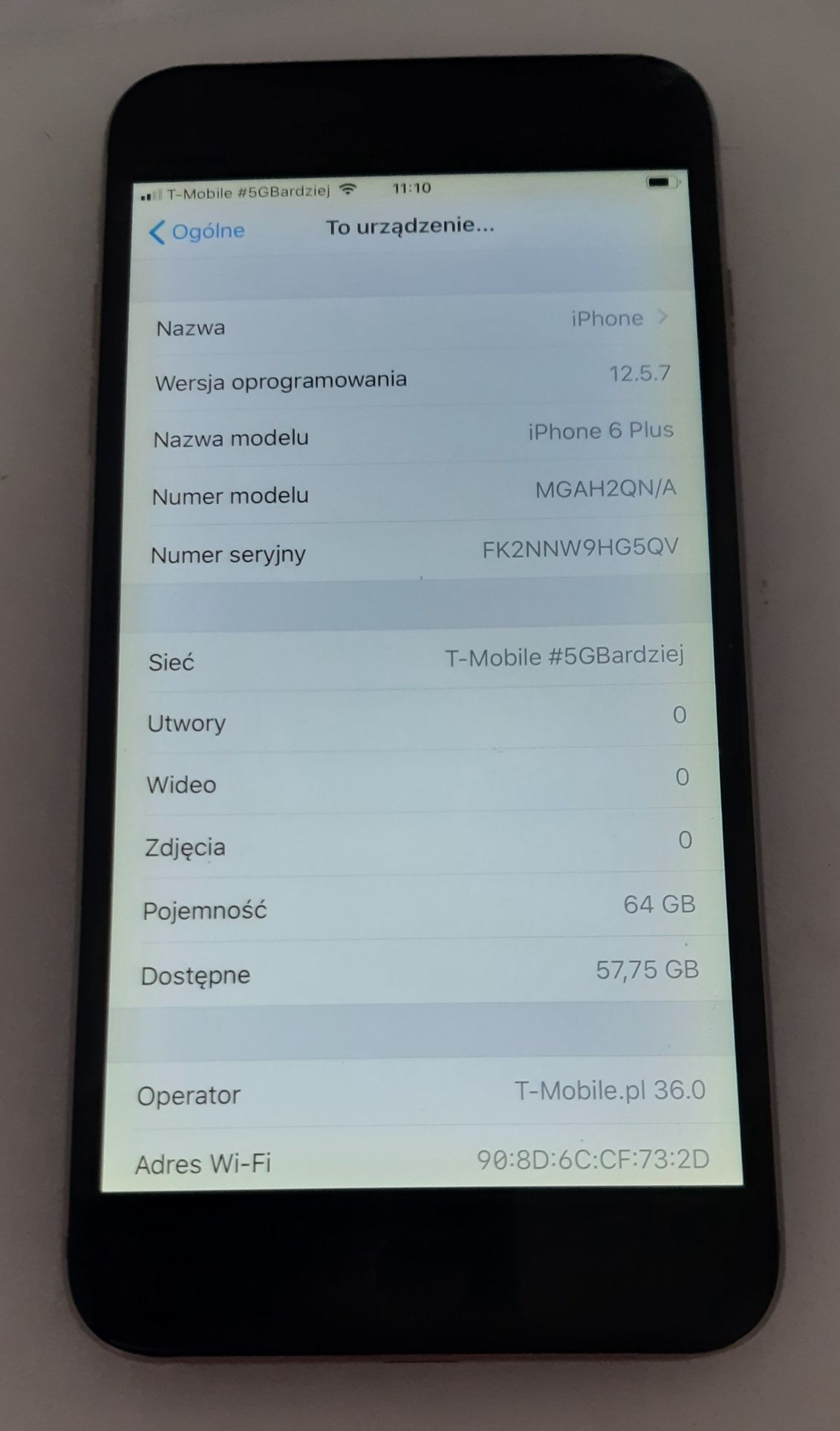 Iphone 6 plus A1524 82% baterii