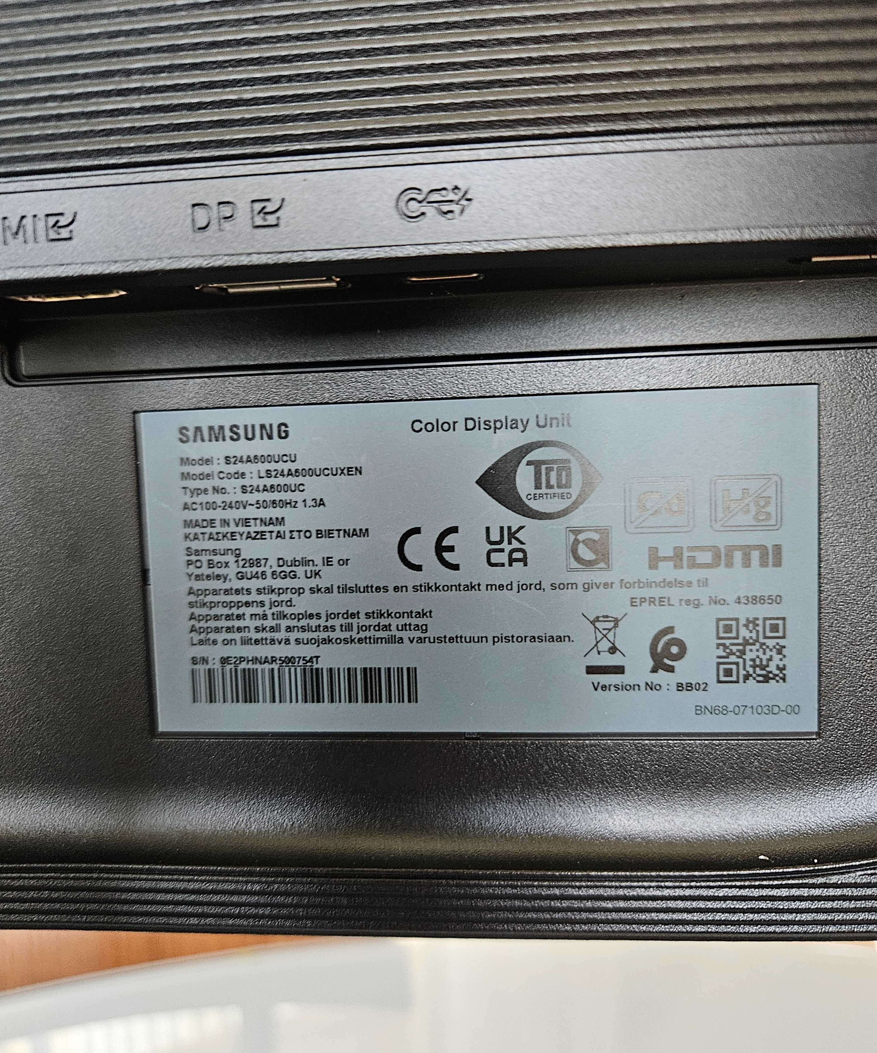 Monitor Samsung S24A600UCU   2K UHD
