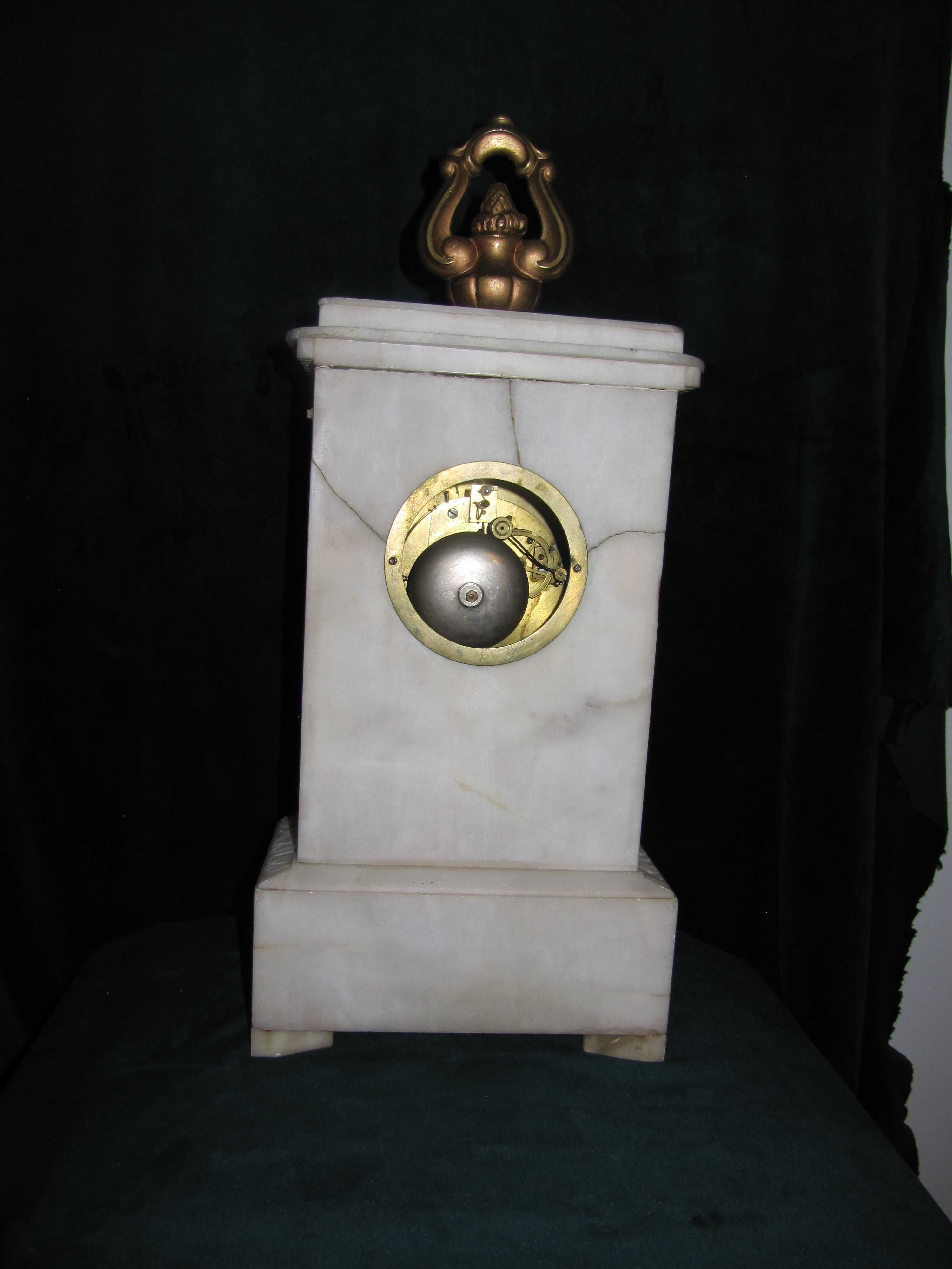 Empir-Alabaster Zegar Kominkowy Ok, 1839 r