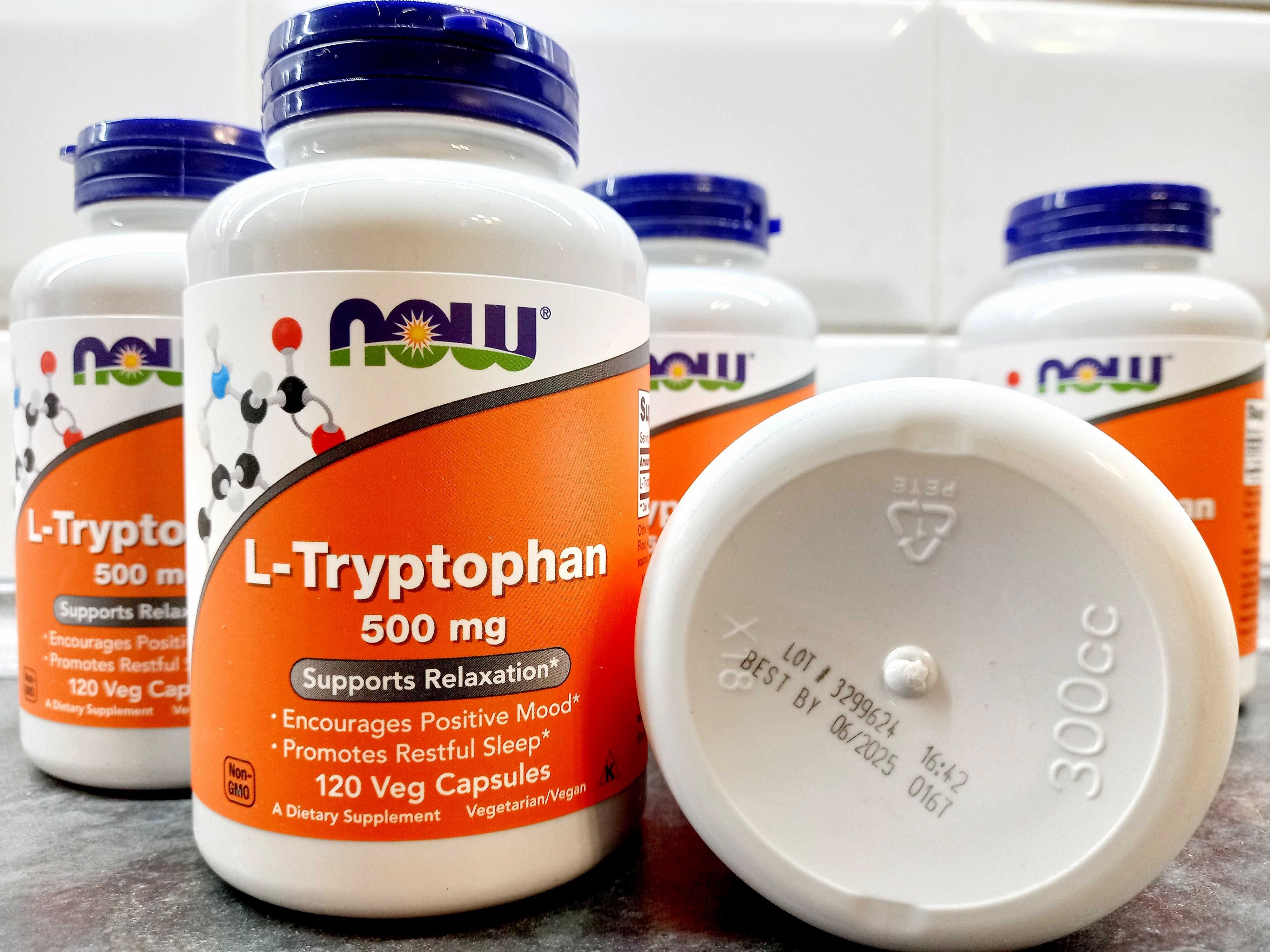 Now Foods, L-Tryptophan 500 мг (120 капс.), L-триптофан, триптофан