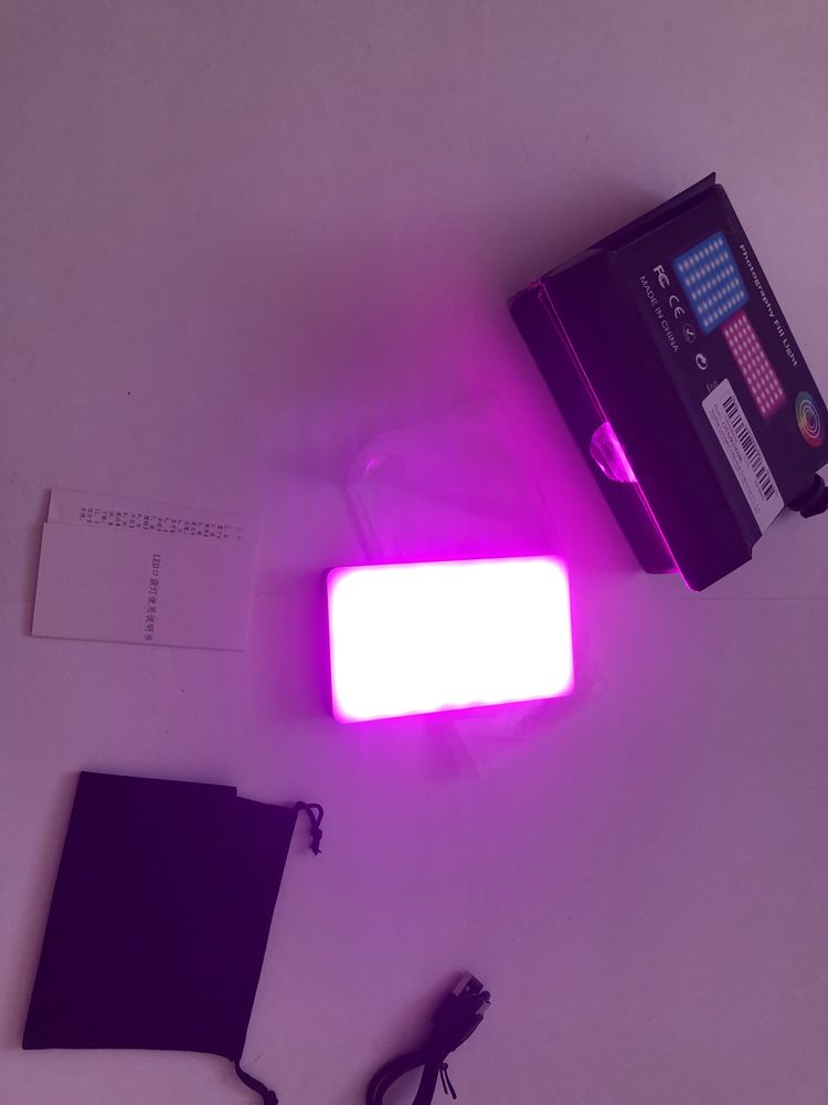 Світлодіодна кольорова накамерна  LED  RGB лампа 3300mah