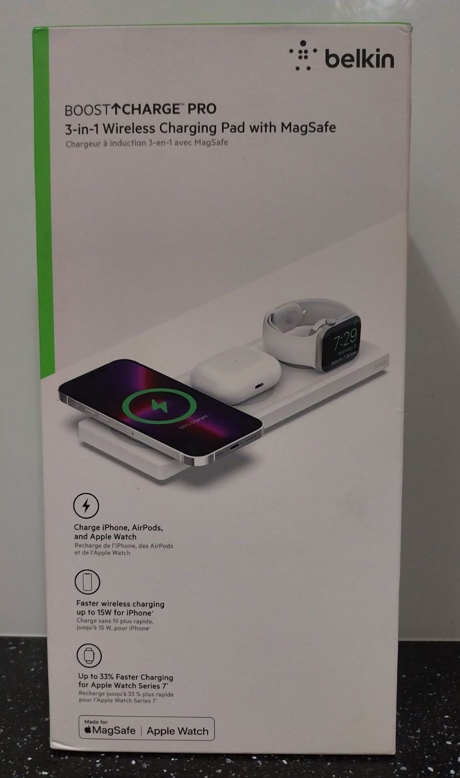 Бездротовий зарядний пристрій для apple belkin 3-in-1