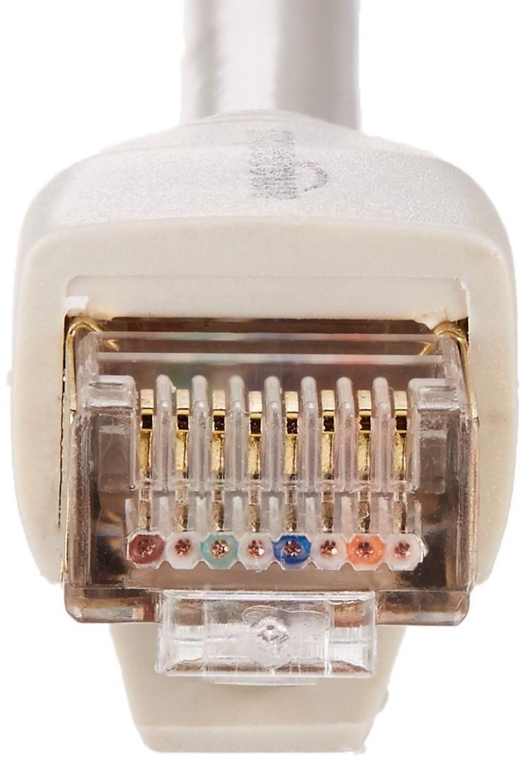 kabel sieciowy lan rj45 cat-7 ethernet 4.6m biały