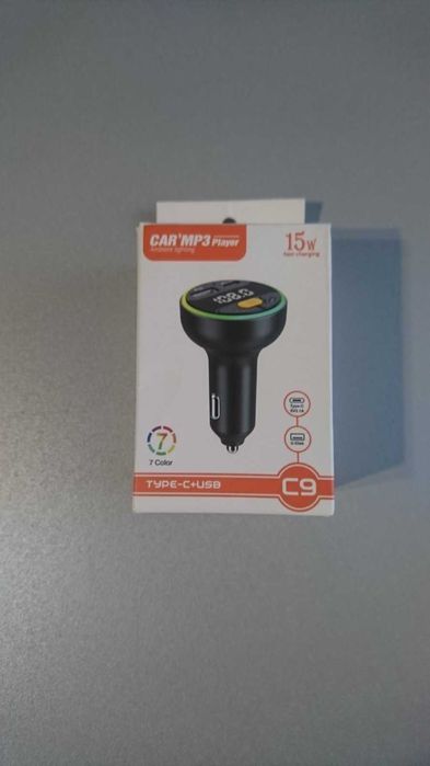 FM Модулятор трансмітер. Bluetooth 5.3, Автомобільна зарядка.