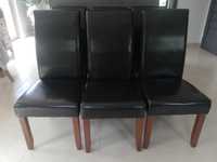 Solidne krzeslo ekoskora czarne 6szt