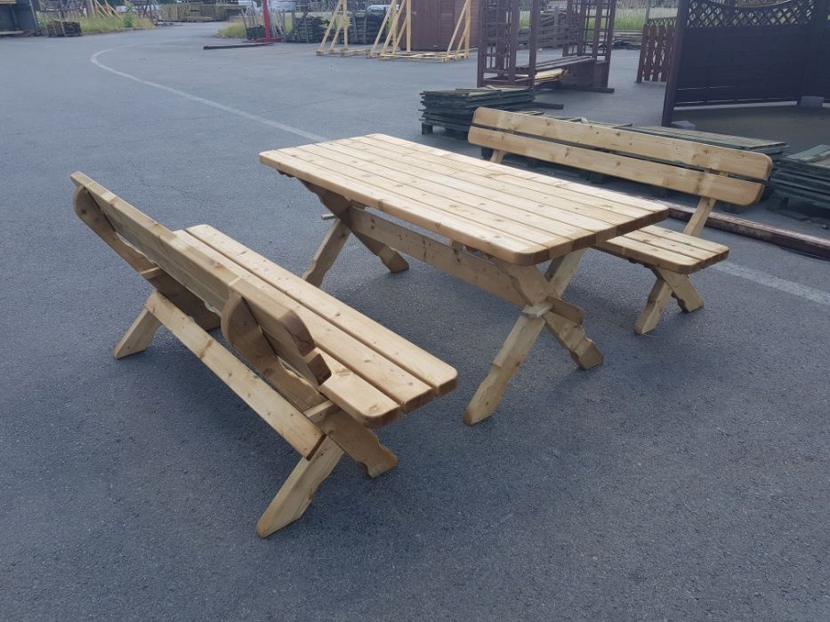 Komplet ogrodowy JURAND 2 ławki + stół producent.