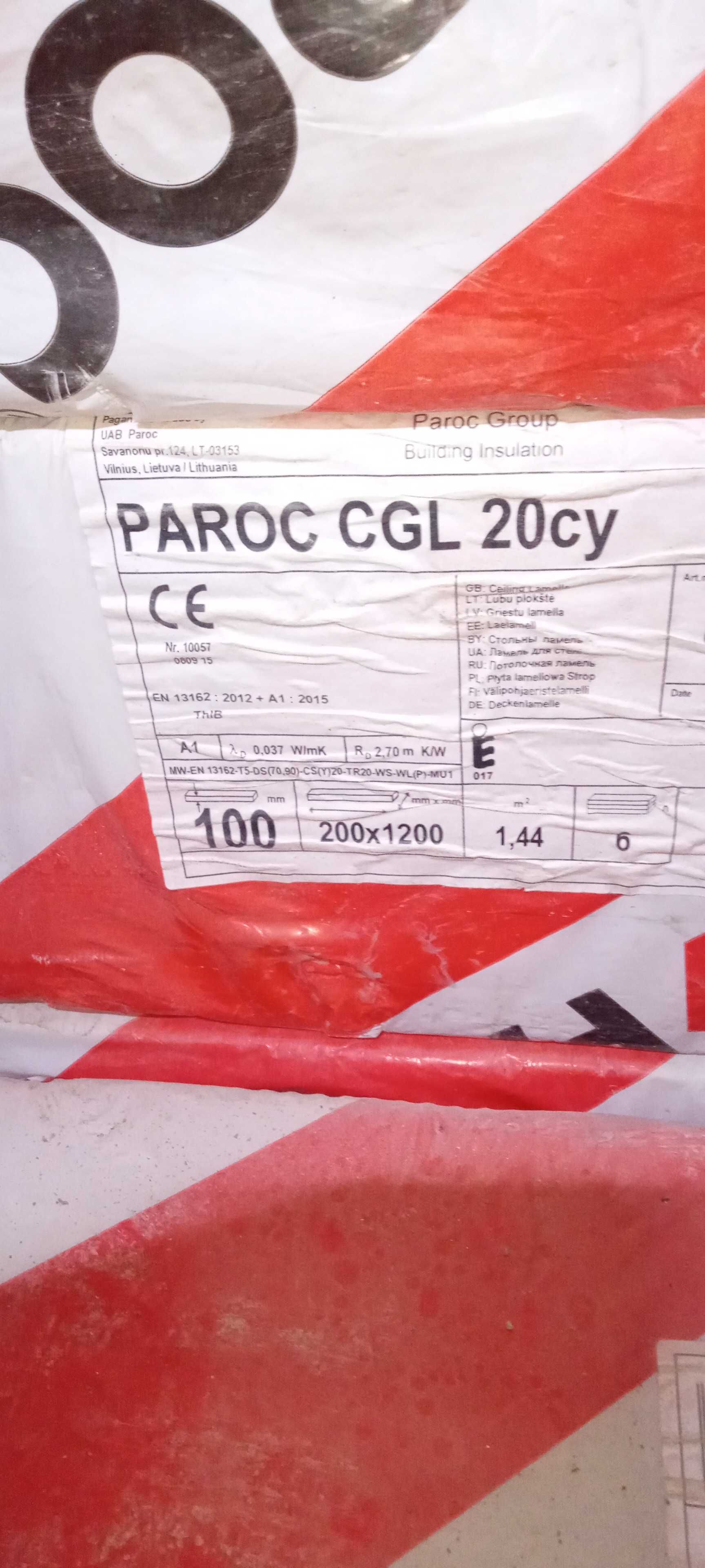 Wełna Paroc CGL 20 czy gr 100 mm