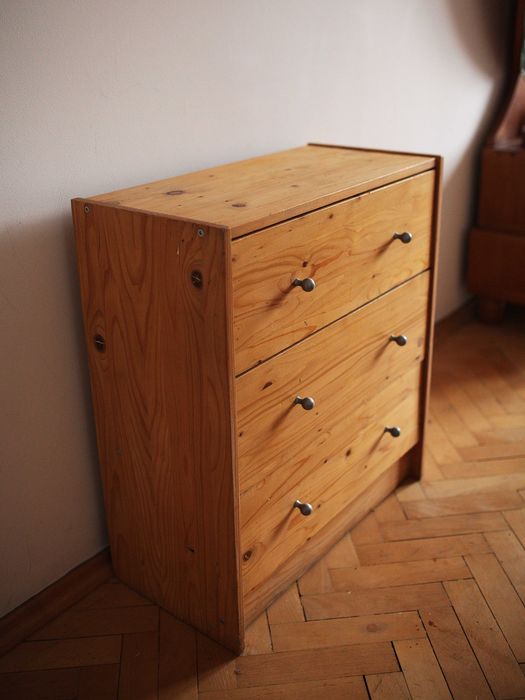 Konsola z szufladami, komoda, szafka, bieliźniarka drewniana sosnowa