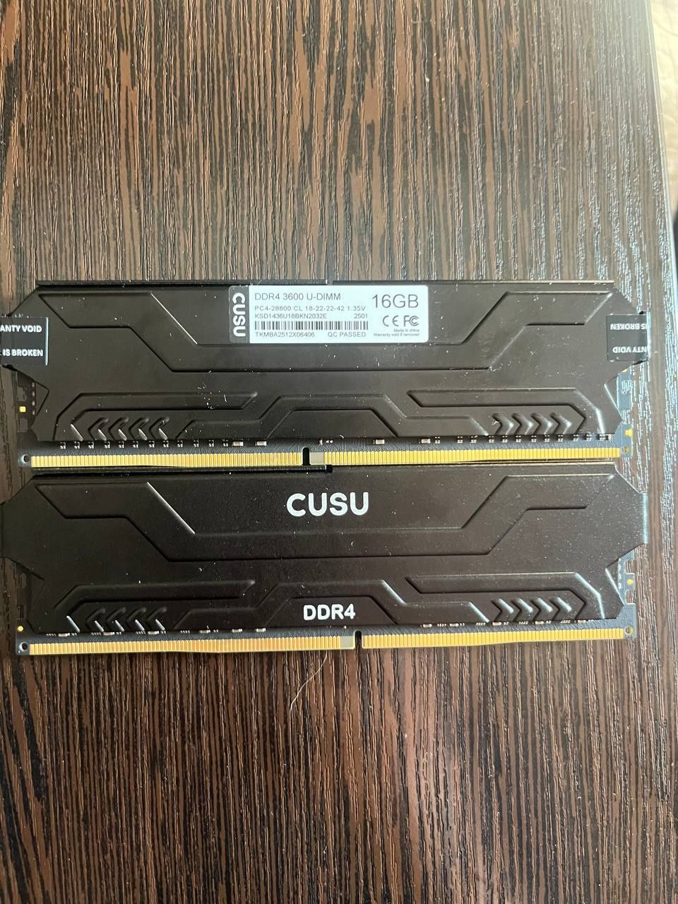 DDR 4 cusu 3600 2 планки 32gb
