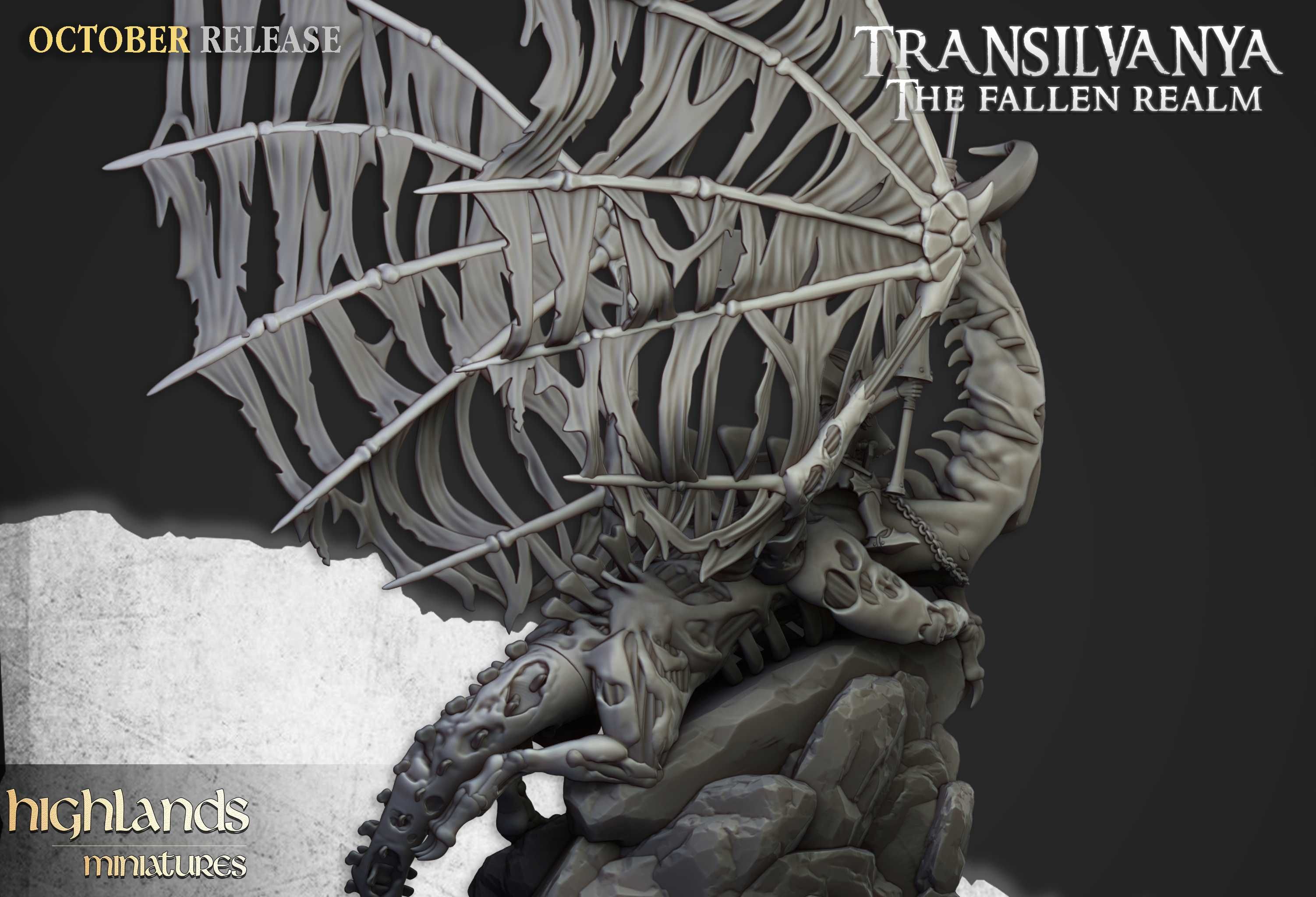 Vampire Lady on Zombie Dragon - ToW AoS WFB - Highlands x1