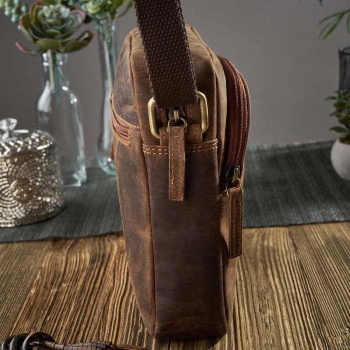 Brązowa torebka listonoszka na ramię Paolo Peruzzi T-63-HBR