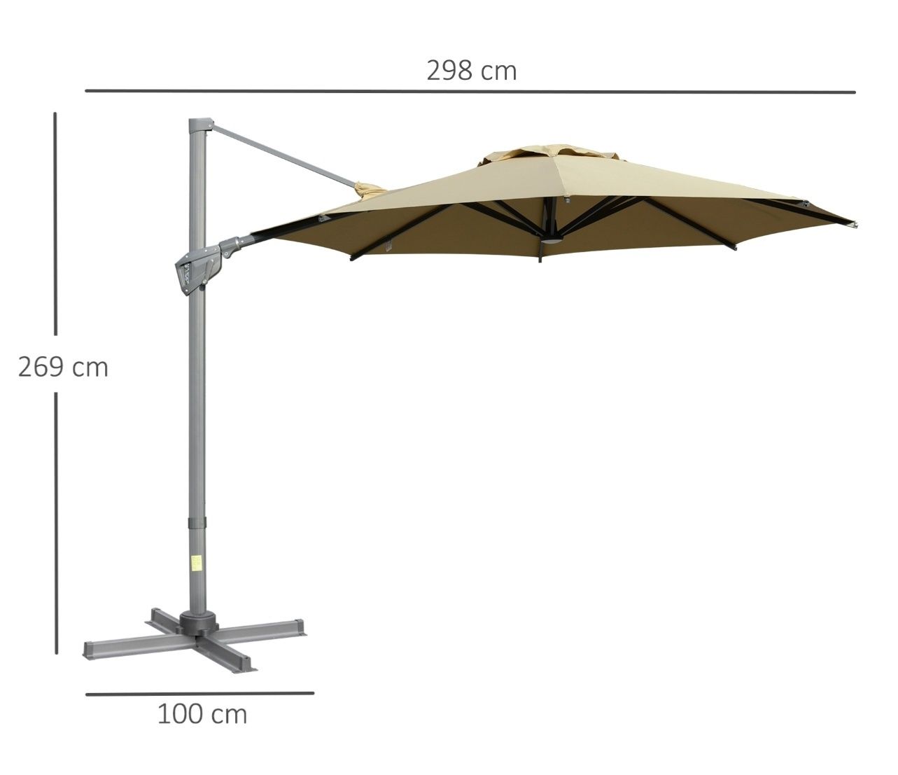 Duży parasol ogrodowy 3m