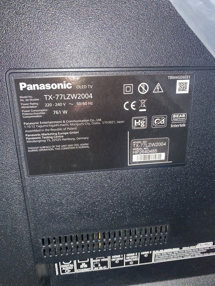 Telewizor Panasonic OLED 77cali TX-77LZ2000E 120hz hdmi2,1 GWARANCJA