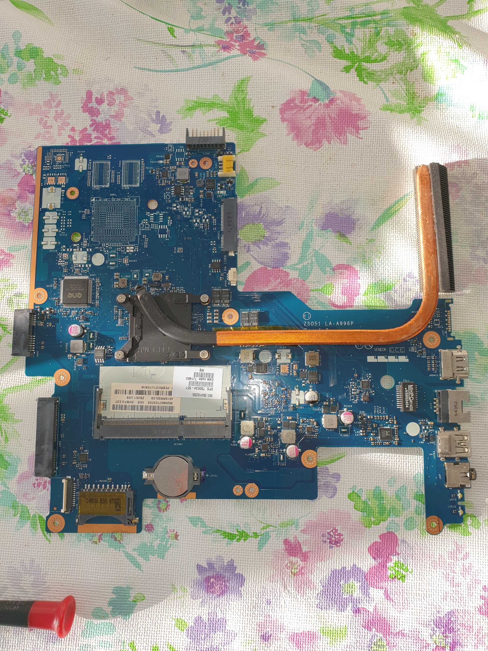 motherboard HP 15-G processador AMD A4-5000, testada sem anomalia