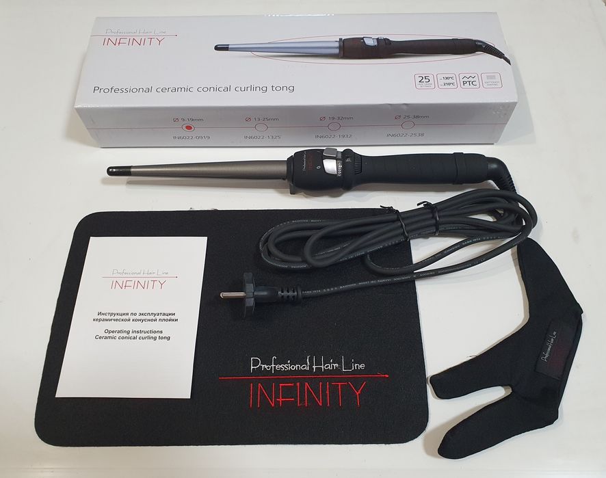Конусная керамическая плойка INFINITI IN6022-09-19 мм