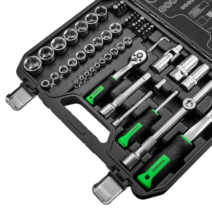 Набір інструментів в кейсі Winso Pro 1/2", 1/4" 72 T, CR-V, 73од.