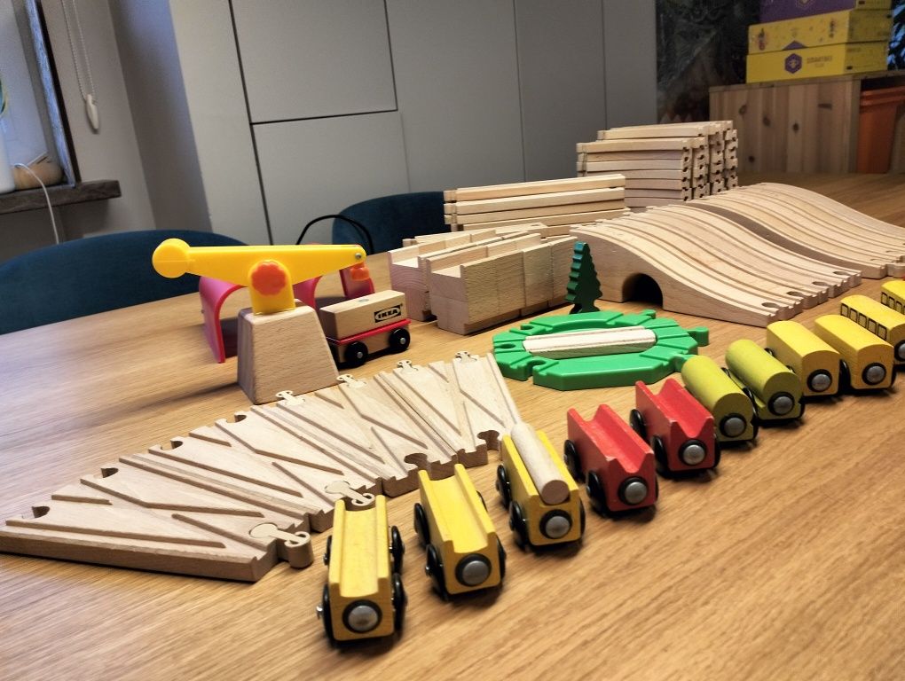 Lillabo kolejka drewniana ikea