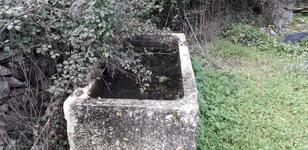 Pias tanques antigas em pedra para efeitos exteriores Peças grandes.