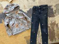 Bluza next  i jeansy spodnie dla dziewczynki 110