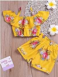 Conjunto Amarelo Flores