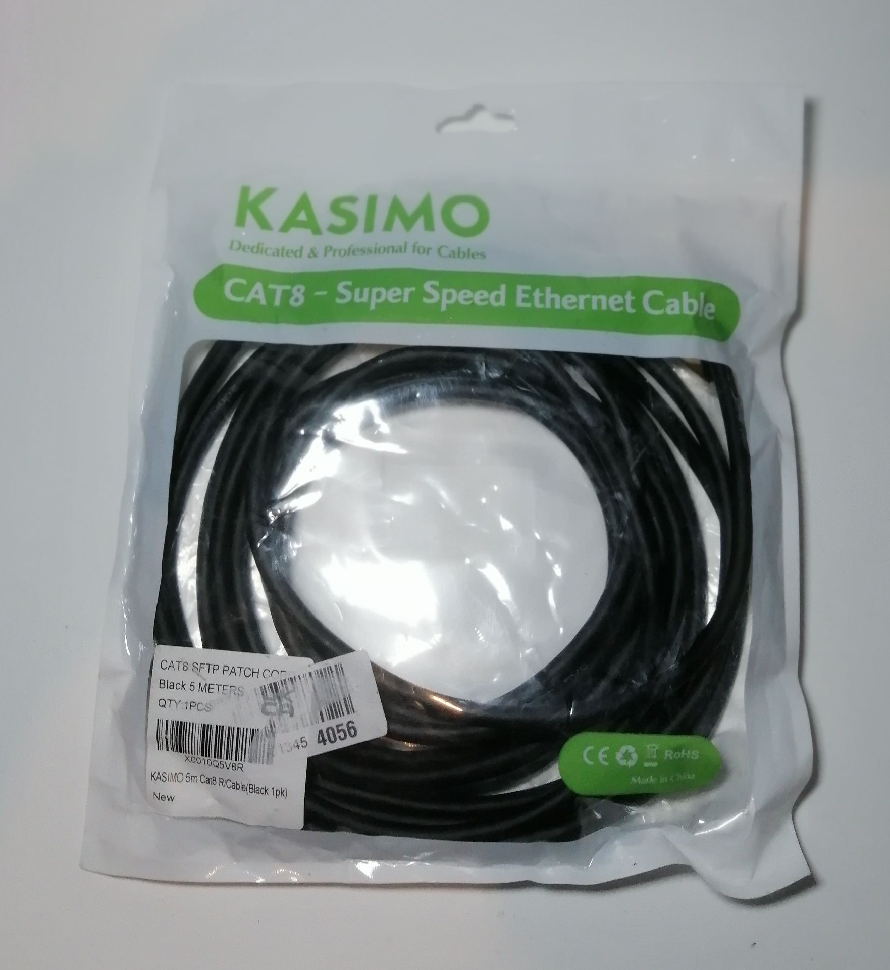 Przewód sieciowy KASIMO Kabel Ethernet CAT 8, 5 m,