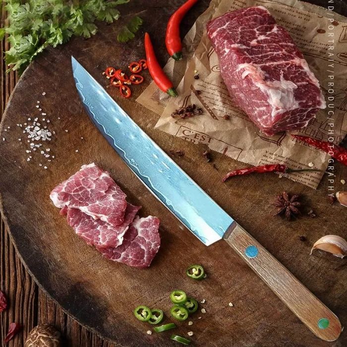 Кухонный нож из дамасской стали VG10 67 слоев