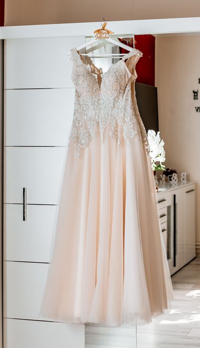 Suknia ślubna ivory/peach 38/40