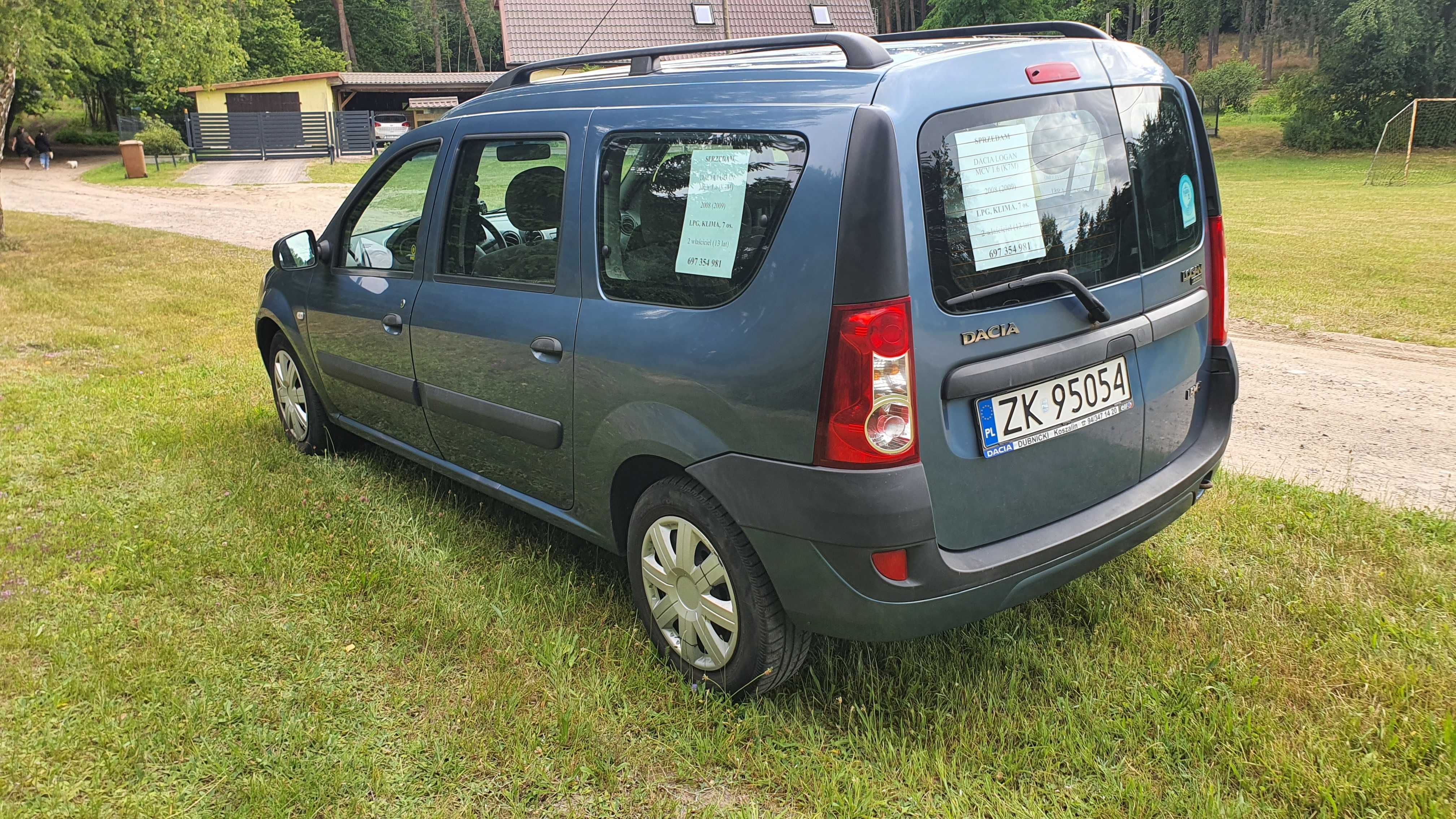 Dacia Logan MCV, Laureate,2008/2009 1,6, 7os,LPG,KLIMA,2wł (od 12 lat)