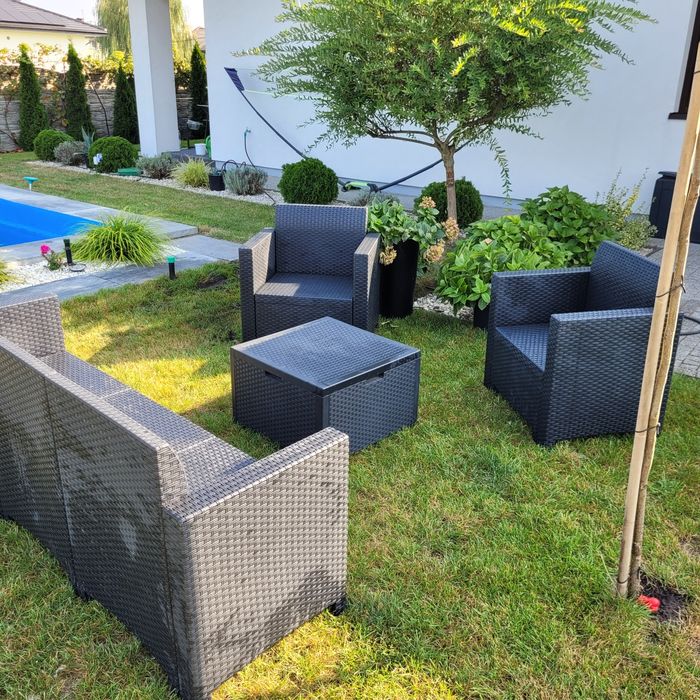 Zestaw mebli ogrodowych z technoratanu