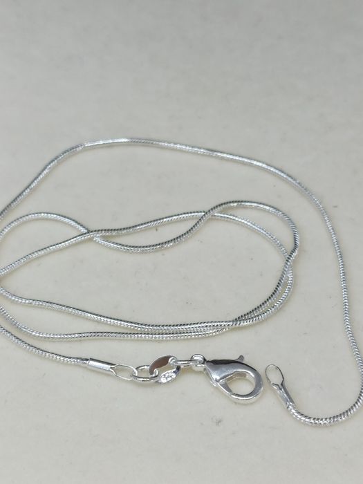 Srebrny 925 łańcuszek żyłka żmijka 50 cm nowy