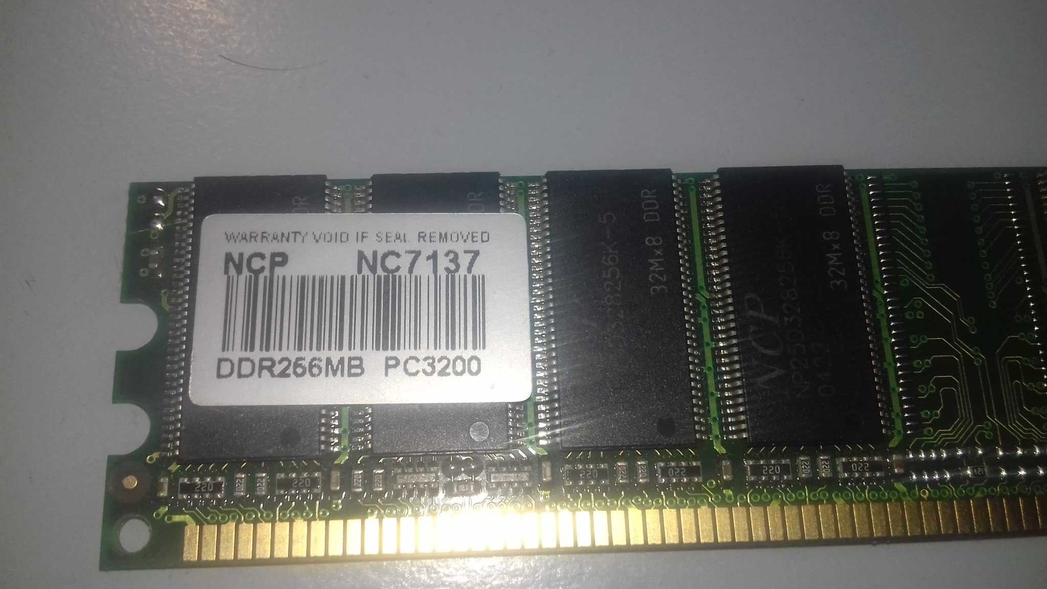 Оперативная память 256Mb DDR1 PC-3200 NCP