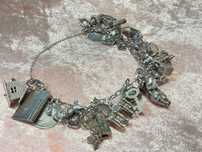 Pulseira prata inglesa,sterling silver 68 grams