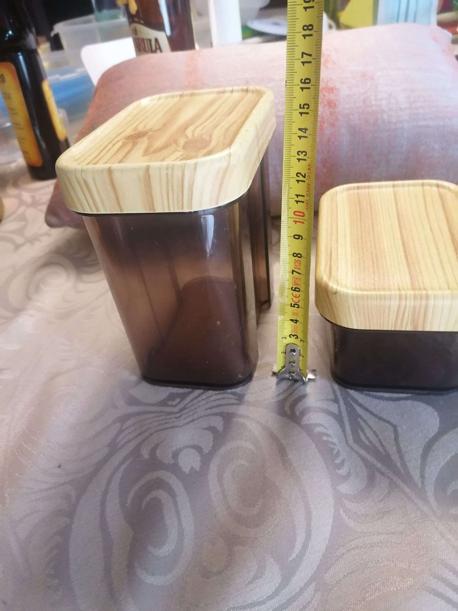 Duas Caixas com tampa em bambu