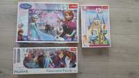 Puzzle 3x10, Frozen,księżniczki Disney