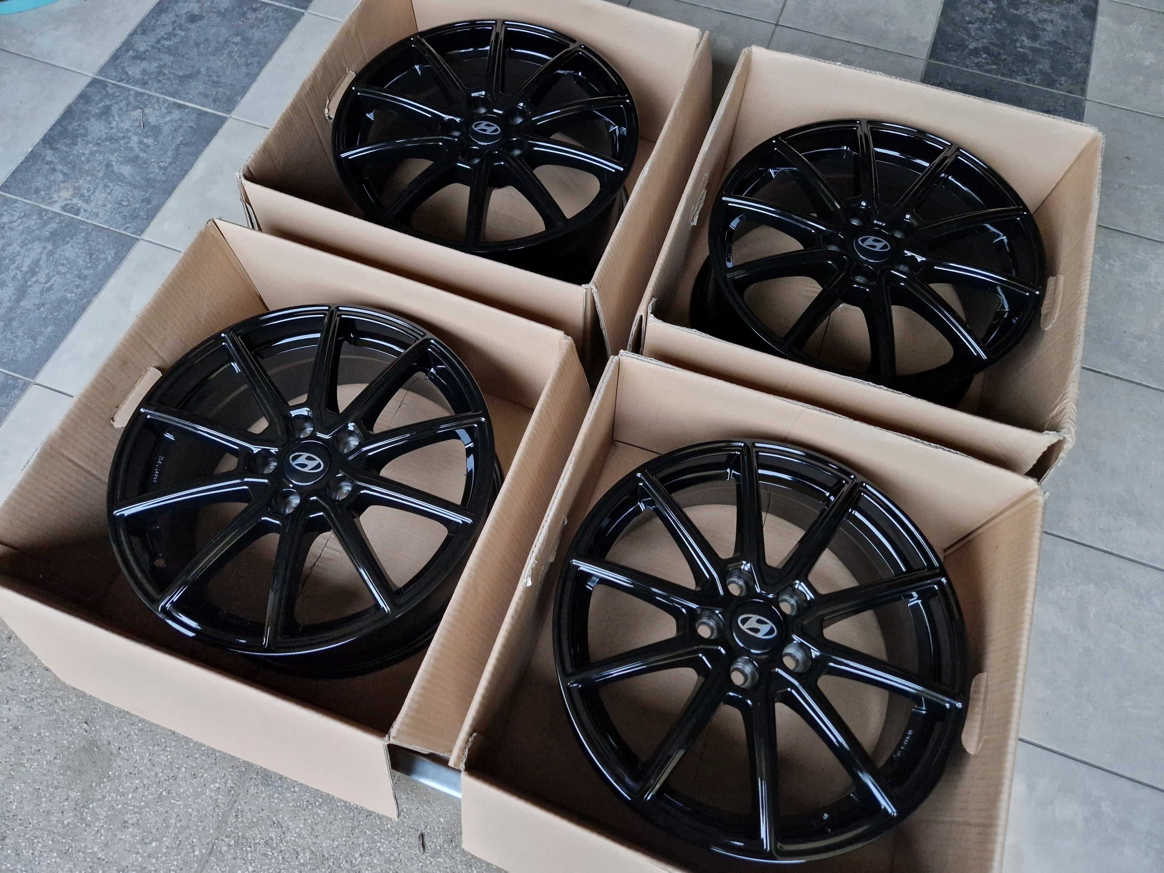 Alufelgi 17 5x114,3 Hyundai i30 i40 ix35 Tucson Santa Fe Czarne ! 701#