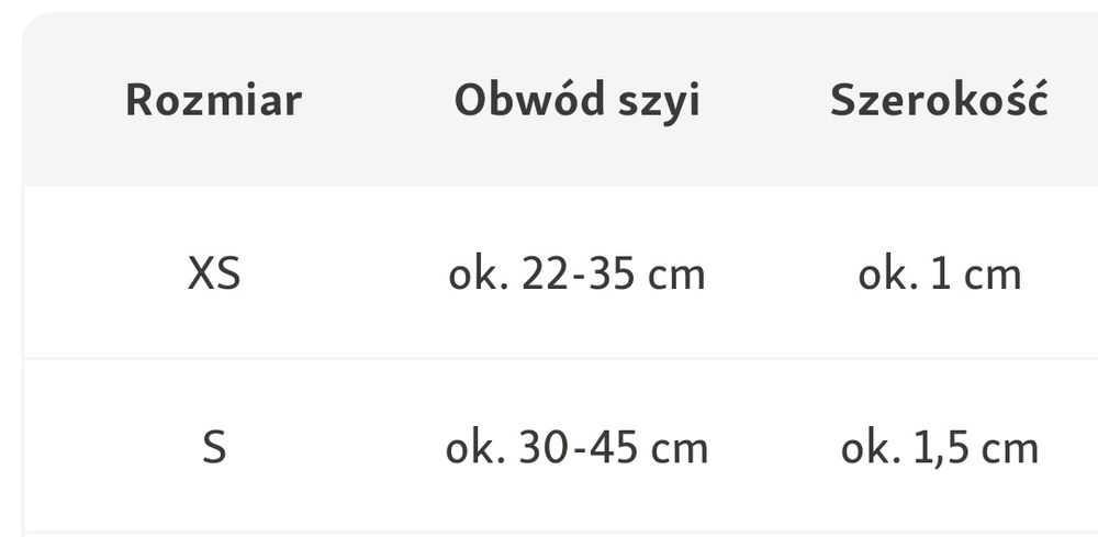 Obroża Anione S nylon czarna