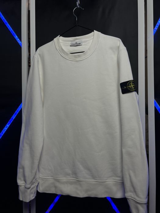 Білосніжний Світшот від Stone Island оригінал кофта