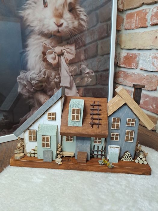 Domki drewniane,  dekoracja, rękodzieło