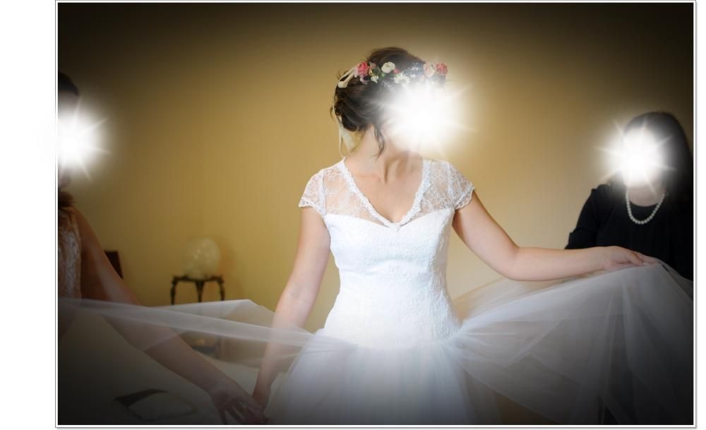 Suknia Ślubna - tiul, koronka, princesska, rozmiar 36 - 38