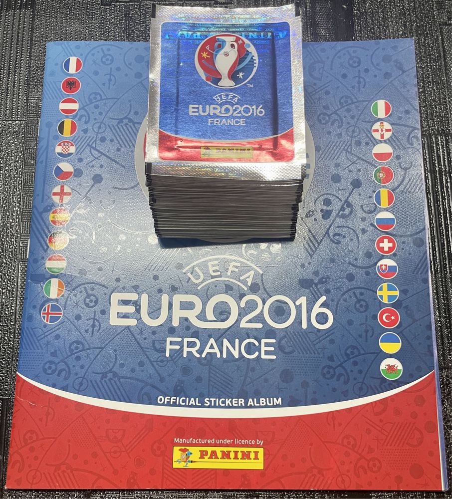 Caderneta Europeu 2016 com 50 saquetas