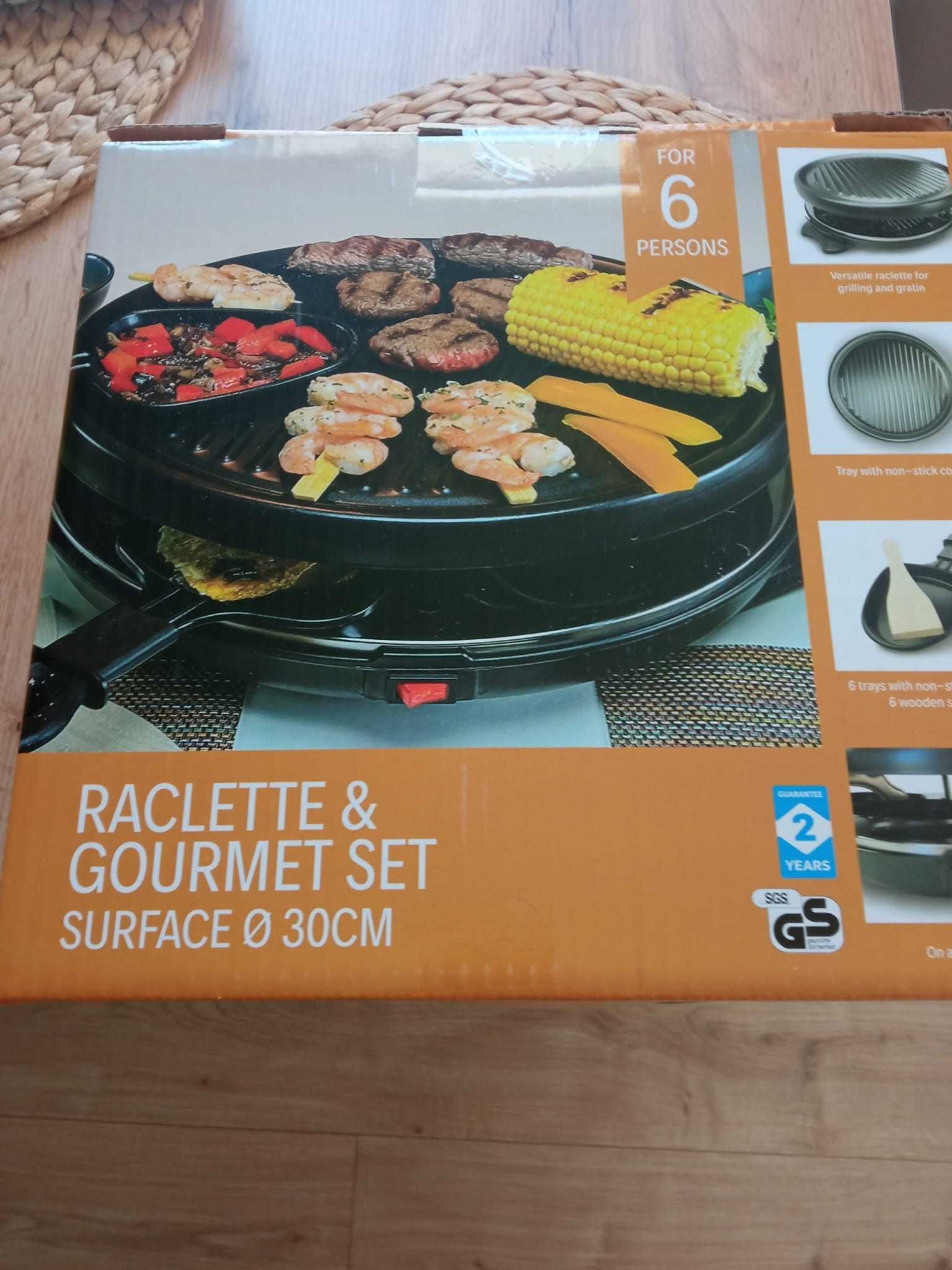 Grill elektryczny Raclette Gourmet set nowy