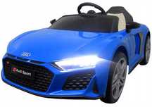 AUDI R8 Sport Auto na akumulator EVA SKÓRA PILOT niebieskie