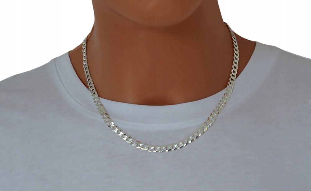 Łańcuszek Srebrny Pancerka Pełna 6,50 mm Grawer Gratis