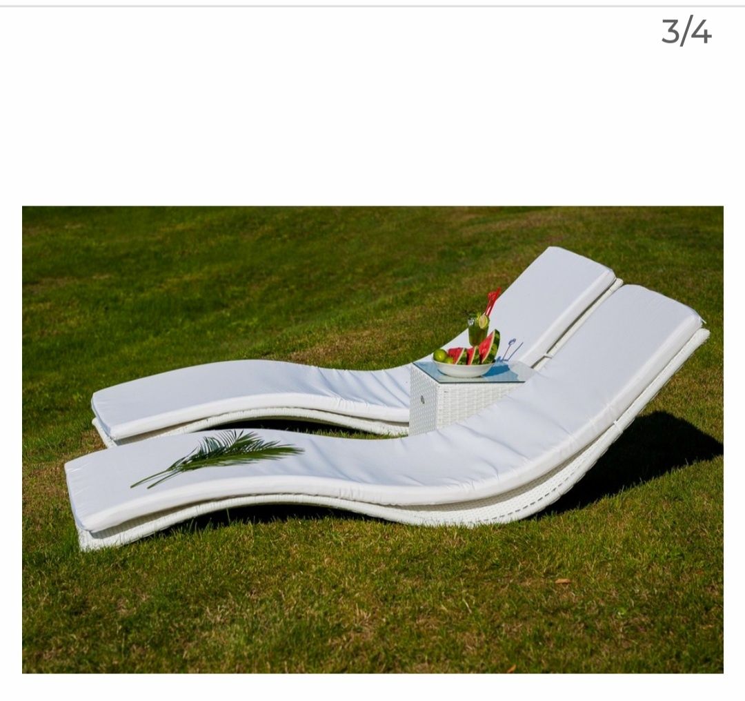 Nowy Komplet leżaków ogrodowych SUCCESSO - biały marki Bello Giardino