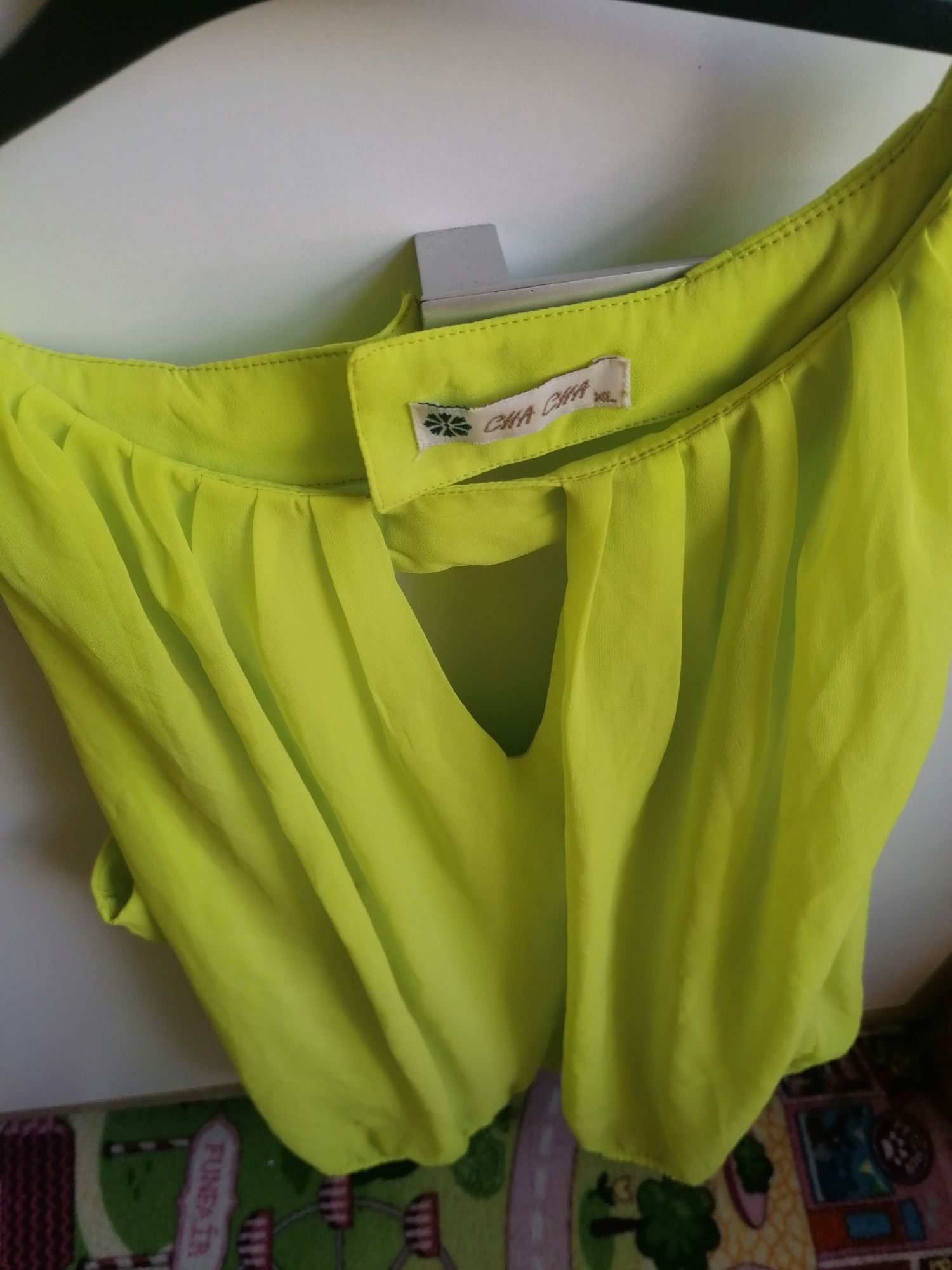 Neonowa zielona bluzka damska xl/xxl