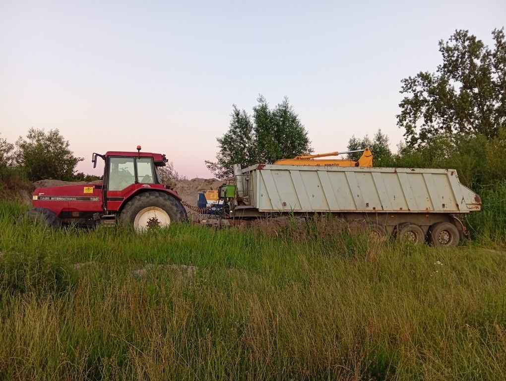 Wynajem minikoparka Bobcat 322 , Ciągnik Casse 7120 z przyczepą , Kopa