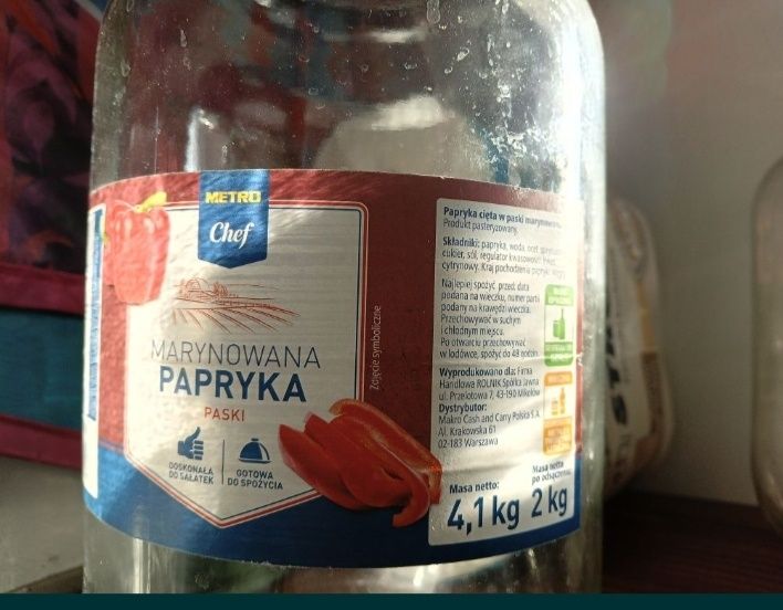 Słoiki duże po papryce