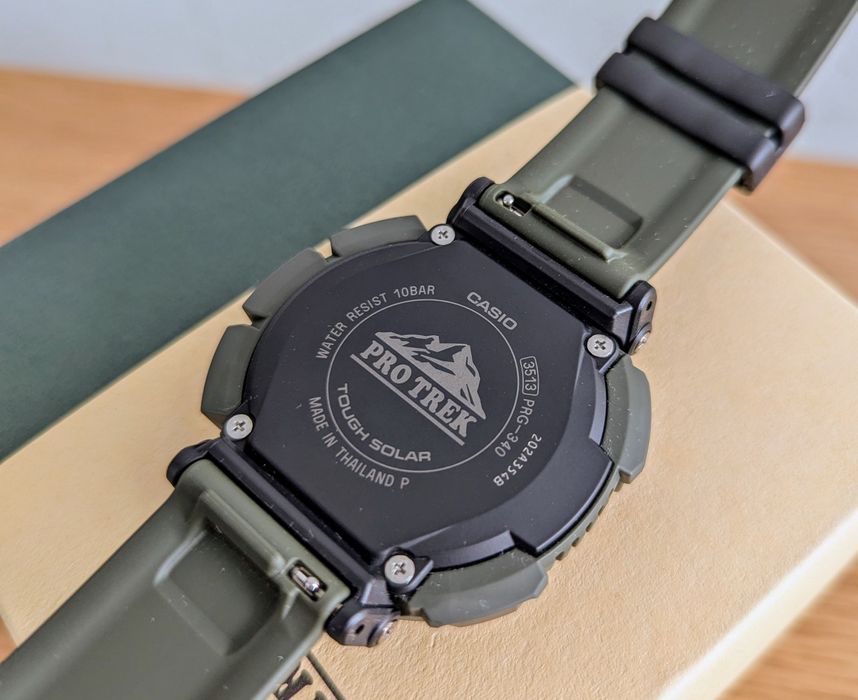 Чоловічий годинник Casio Pro Trek PRG-340-3 + New + Оригінал!